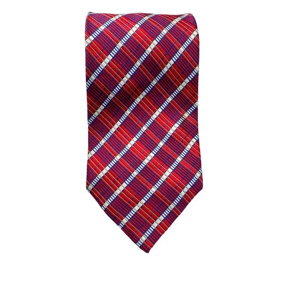 J Z Richards All Silk Red Men's Necktie Made in USA Business Work Office Holiday - Picture 10 of 10